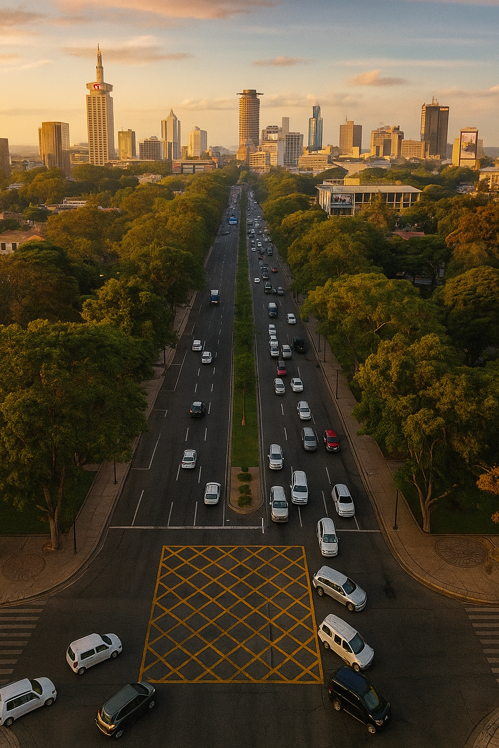 Nairobi city skyline during the day